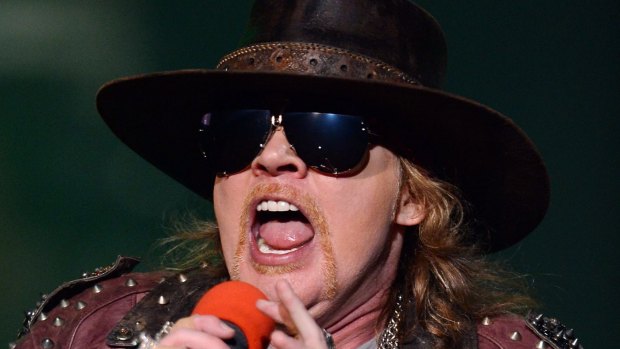 Tragic selection ... Axl Rose is the new AC/DC lead singer.