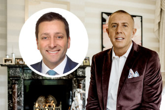 Matthew Guy (inset) with Mitch Catlin image.