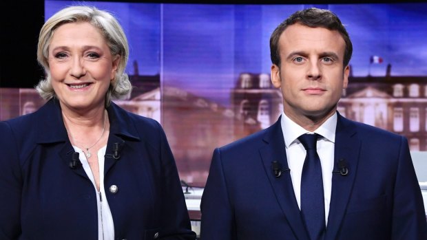 Marine Le Pen and Emmanuel Macron faced off in a televised debate on Wednesday.