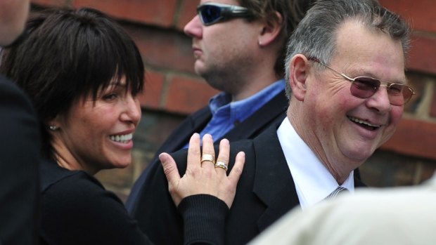 George Williams - seen here with his daughter-in-law Roberta - was let out of prison for  his wife's funeral in December 2008.