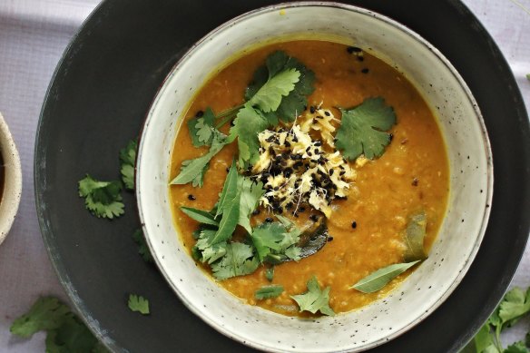 Fresh ginger gives this vegan curry a nose-clearing kick.