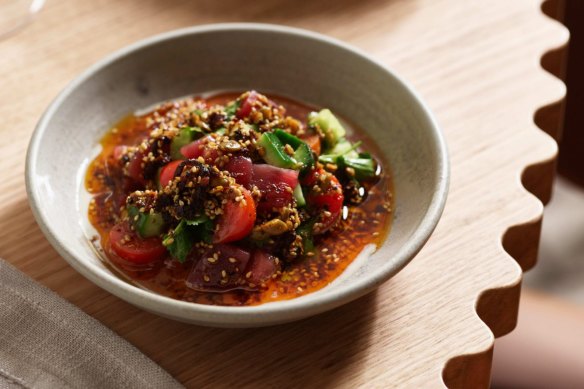 Must-order dish: Raw tuna with tomatoes, cucumber, tahini and garlicky chilli oil.