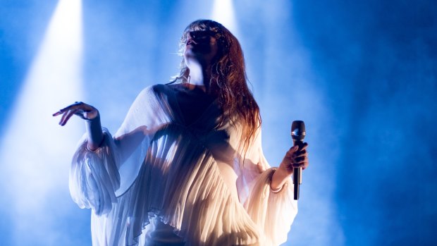 Florence and the Machine performing on Saturday night at Byron Bay's Splendour in the Grass festival. 