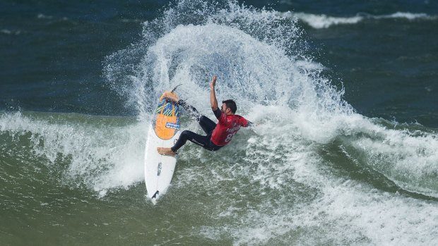 Surf's up: Joel Parkinson in action.