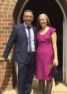 Presbyterian minister Mark Powell with his wife.