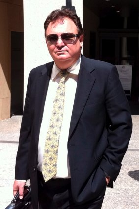 Peter Foster in a previous appearance outside Federal Magistrates Court. 