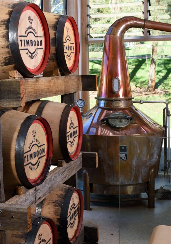 The whisky still at Timboon Railway Shed Distillery.