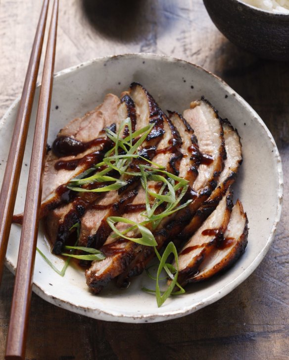 Miso duck with quick tonkatsu sauce.