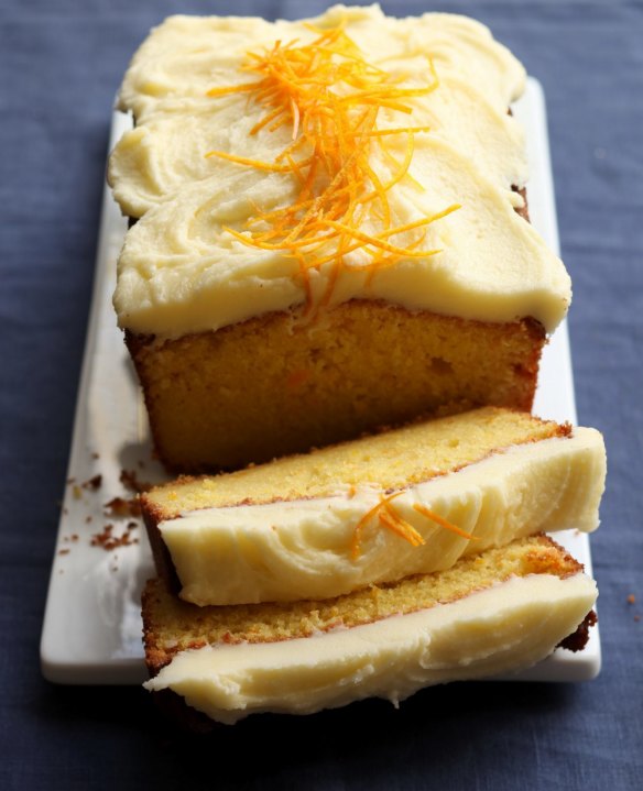 Orange cake with whole orange.