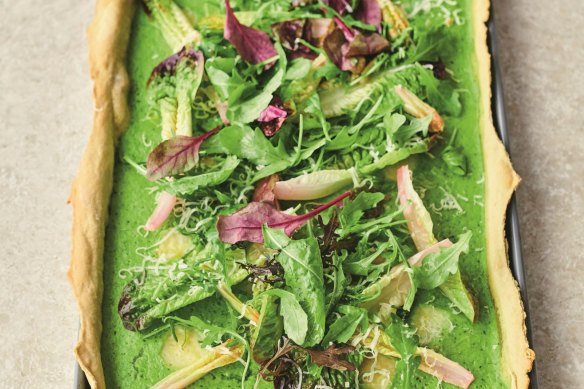 Avocado pastry quiche.