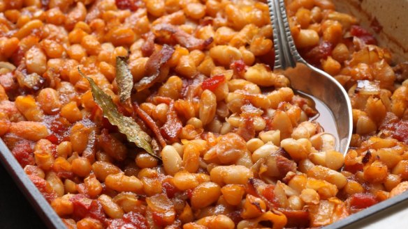Smoky slow-cooked beans.