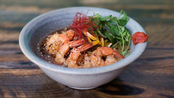 Prawn ramen at the new Wabi Sabi.