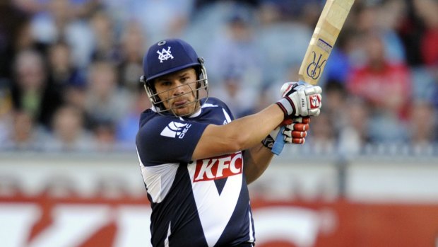 Aaron Finch in action for the Bushrangers in 2011. He has not played regularly for Victoria for some time.