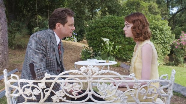 Colin Firth stars as Stanley and Emma Stone stars as Sophie in Sony Pictures Classics' Magic in the Moonlight.