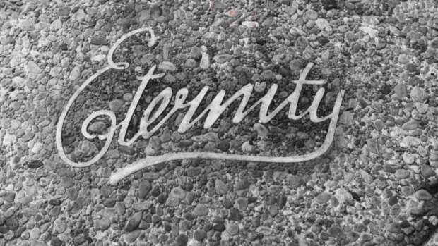 Eternity plaque which has been placed near the waterfall in Sydney Square. 