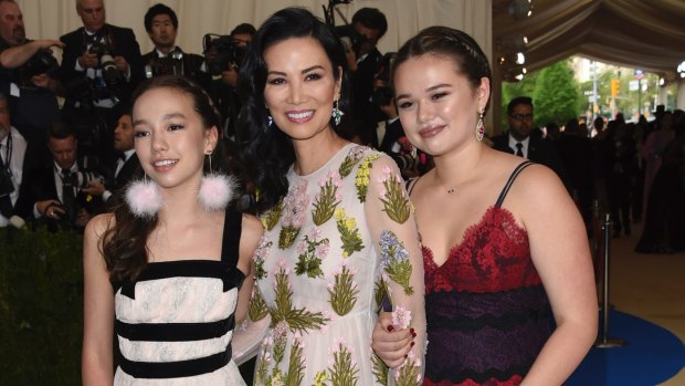 Chloe Murdoch, left, Wendi Deng, and Grace Helen Murdoch at The Metropolitan Museum of Art's Gala Ball. 