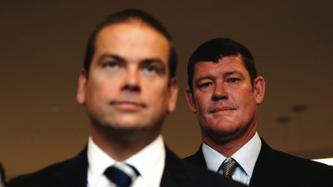 Millions lost: Lachlan Murdoch and James Packer. 