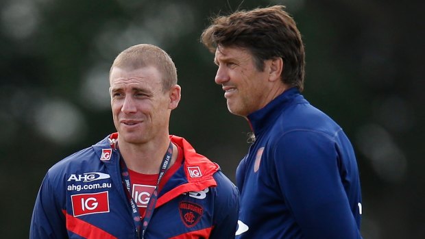 Succession plan: Melbourne's Simon Goodwin and Paul Roos.