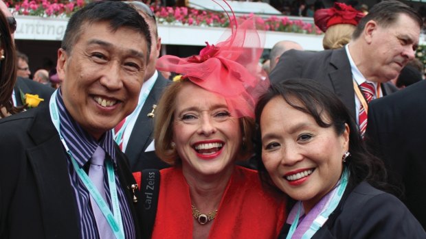 Barry and Anne Pang with Gai Waterhouse.