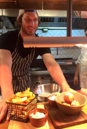 Tyrone Vickery in the kitchen at his restaurant.