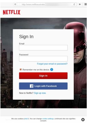 The media regulator says the fake sign-in page is "extremely convincing".
