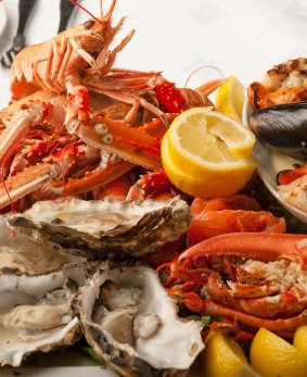 Fresh seafood is abundant on the menu.