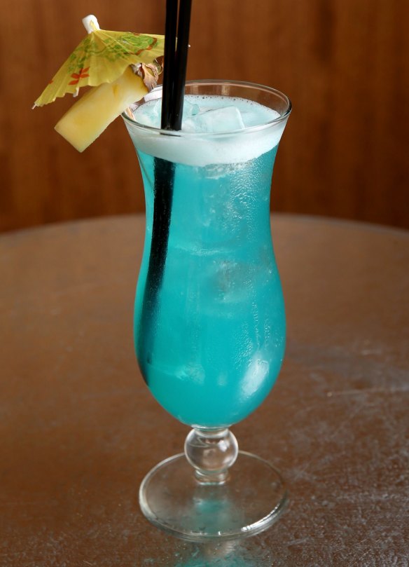Retro: Good Heavens' Electric Blue cocktail.