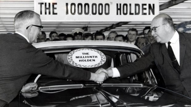 The millionth Holden rolls off the production line at a Dandenong car Factory back in the days when the working class still had a decent standard of living.
