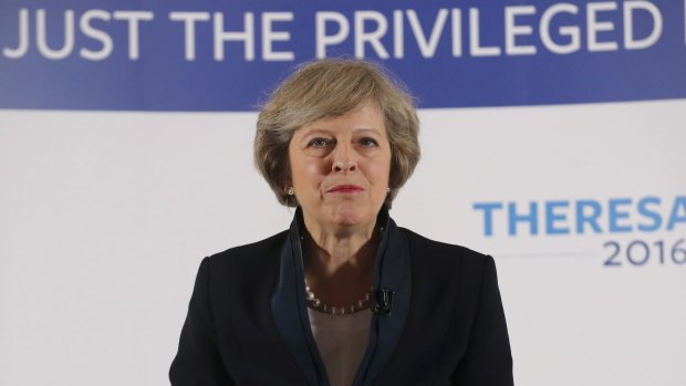 British Home Secretary Theresa May launches her Conservative party leadership campaign.