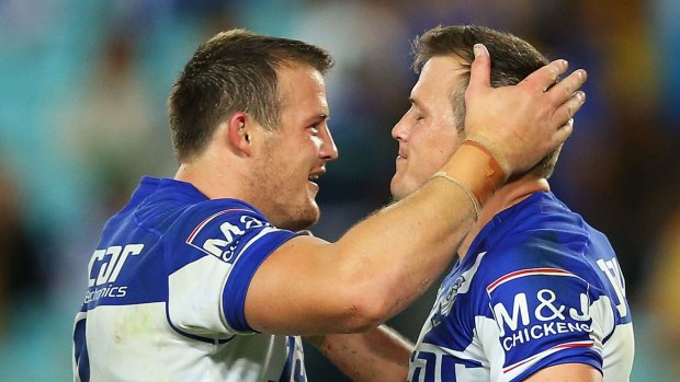 In good company: Canterbury’s Brett Morris (right) with brother Josh.
