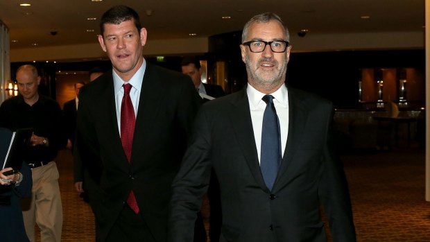 Anointed: James Packer and Rob Rankin  when Packer handed the chair to Rankin in 2015.