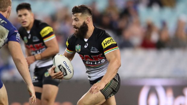 Blockbuster: Josh Mansour was impressive in his return match for the Panthers against the Bulldogs.