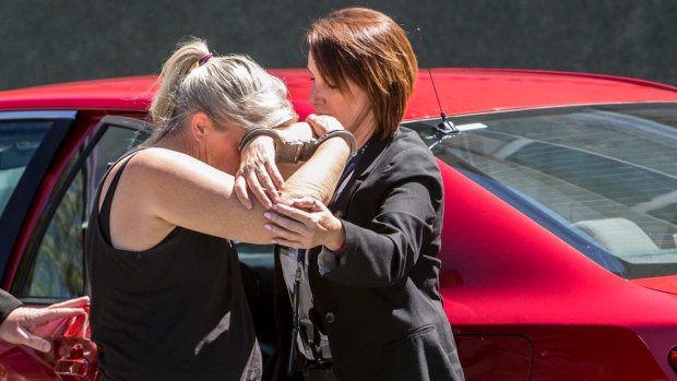 Tiahleigh's foster mother Julene Thorburn as she was taken into custody.