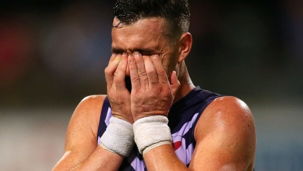 Suspended: Fremantle's Ryan Crowley.