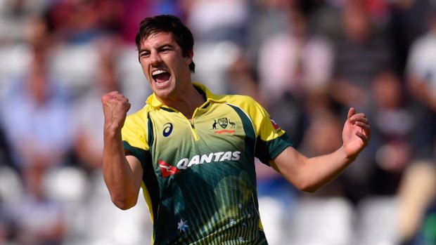 Injury plagued: Australian fast bowler Pat Cummins celebrates a wicket against England in a one-dayer in Leeds in 2015.