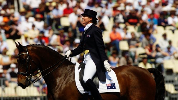 Veteran: Mary Hanna competes in the dressage at the Sydney Olympics in 2000.