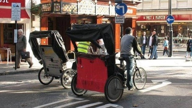 Pedicab or rickshaw rivers in London currently set their own prices.
