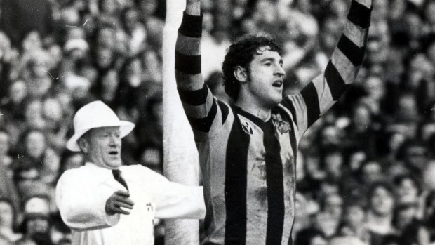 Peter Hudson kicked 100 in 1977.