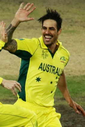 Mitchell Johnson bowled Shane Watson in the first ball of the super over.