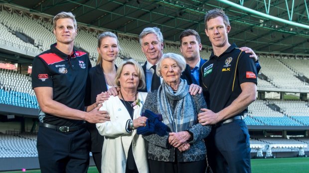 Solid foundation: The Riewoldt family at the launch of Maddie Riewoldt's Vision.