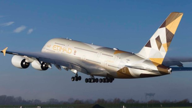 The first Etihad A380 superjumbo will fly from Abu Dhabi to Heathrow, London.