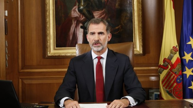 Spain's King Felipe said that Catalan authorities have deliberately bent the law with "irresponsible conduct".