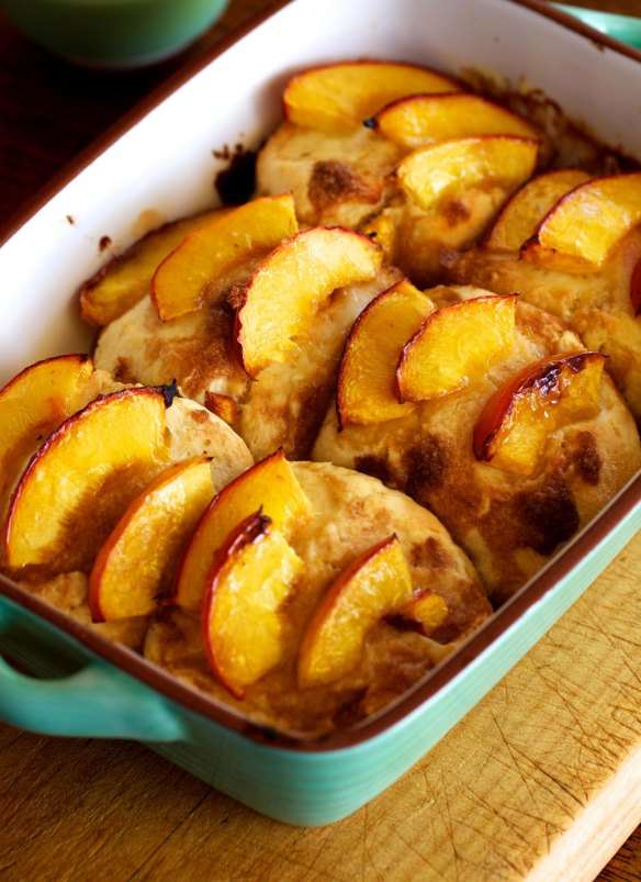 Nectarine or peach scones