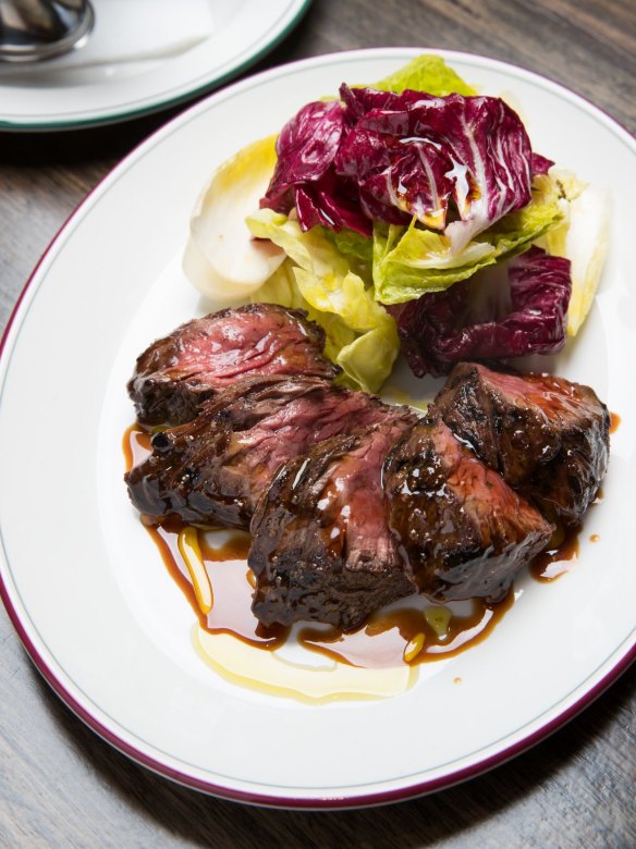 Hanger steak is handled with care.