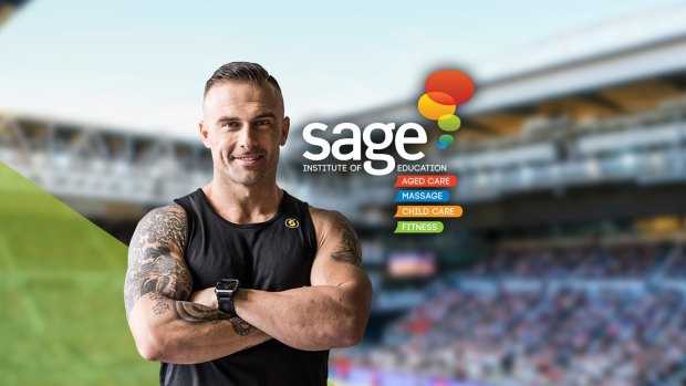 An advertisement for Sage Institute of Fitness, which features Commando Steve Willis. 