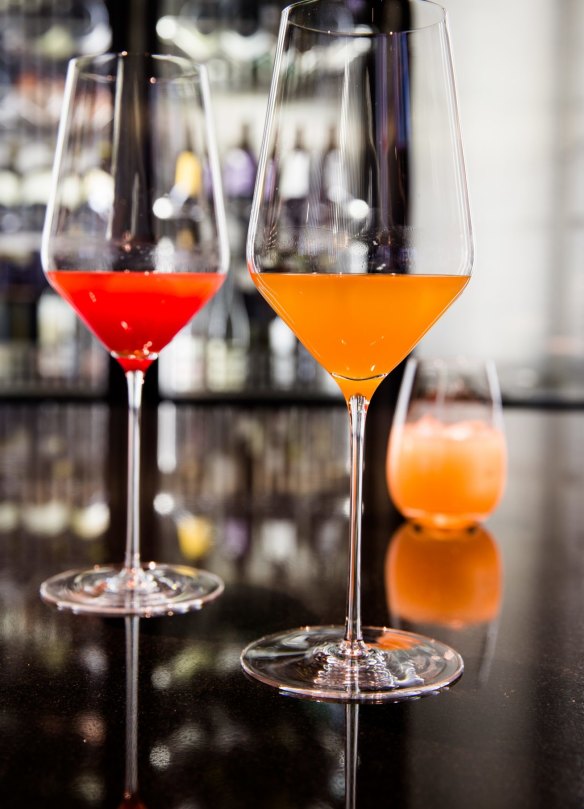 Watermelon juice seasoned with kombu, katsuobushi, tamari soy sauce, four-year-aged tuna fish sauce and lime is one of the more unconventional drinks on the non-alcoholic menu at Momofuku Seiobo.