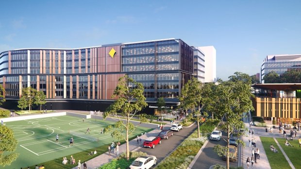 An artist's impression of the new Commonwealth Bank building at the Australian Technology Park. 