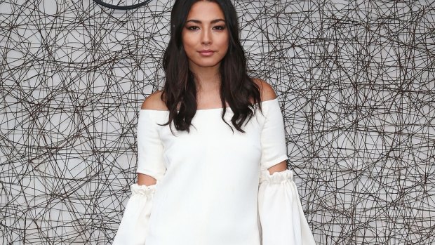 All about the sleeve ... Jessica Gomes wears Ellery at Lexus.