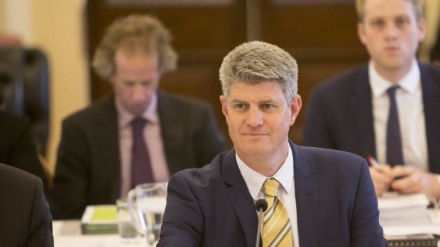 Queensland Minister for Transport Stirling Hinchliffe at the estimates hearing.