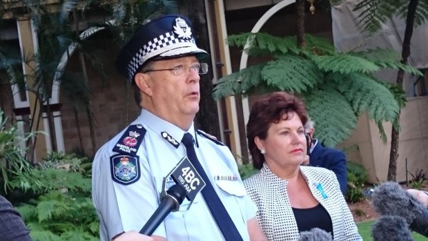 Queensland Police Commissioner Ian Stewart and Queensland Police Minister Jo-Ann Miller.